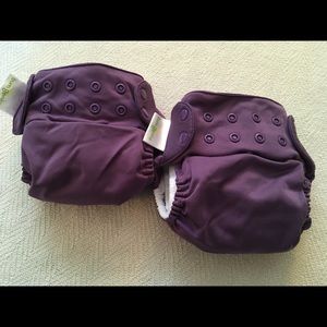 Two EUC BumGenius Freetime cloth diapers